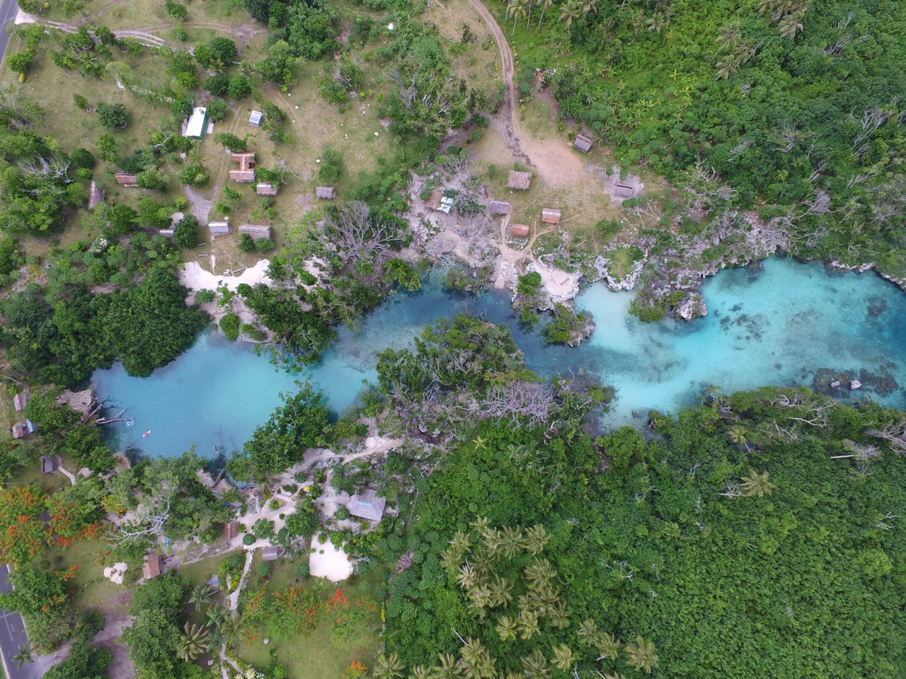 Vanuatu Blue Lagoon Drone shot